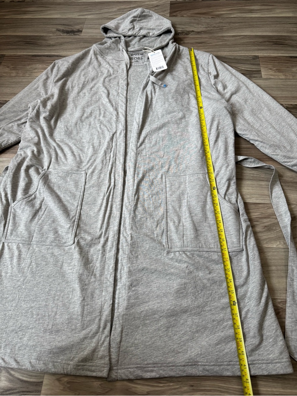 NWT Dude Robe Gray Robe Size Large/Extra Large - Picture 8 of 9